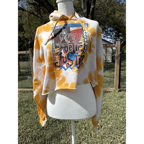 Poetic Justice Tops - 2Pac Hoodie Crop Hooded Sweatshirt Tie Dyed Tupac Shakur Poetic Justice Sz Large